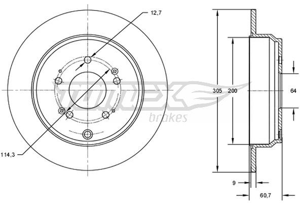 TOMEX Brakes Bremsscheibe